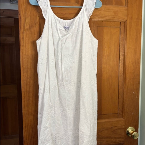 Blueberi Boulevard Dresses & Skirts - Blueberi Boulevard White Eyelet Summer Dress – Size Large